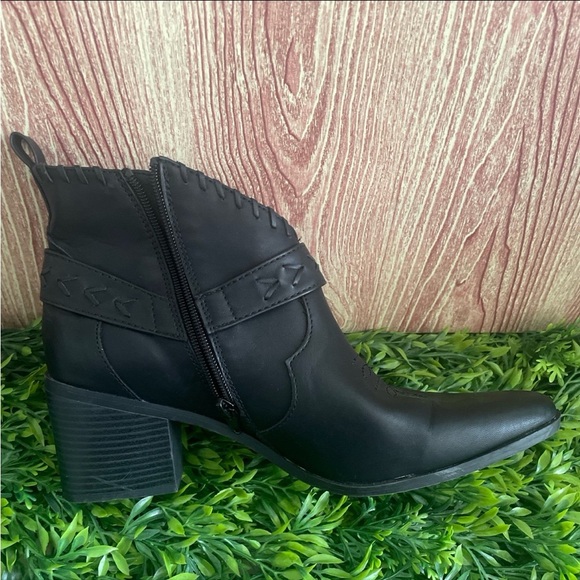 Frye and Co. Palma Stacked Womens Ankle Western Heel Booties - Picture 5 of 8